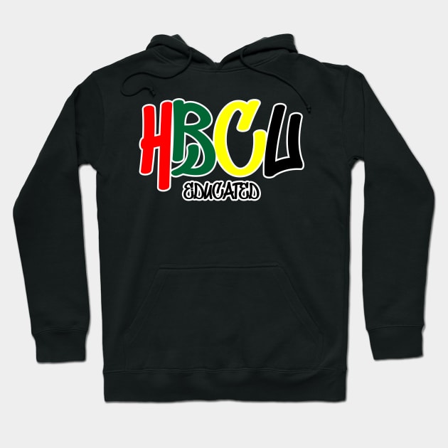 HBCU Educated Graffiti Design Hoodie by OTM Sports & Graphics